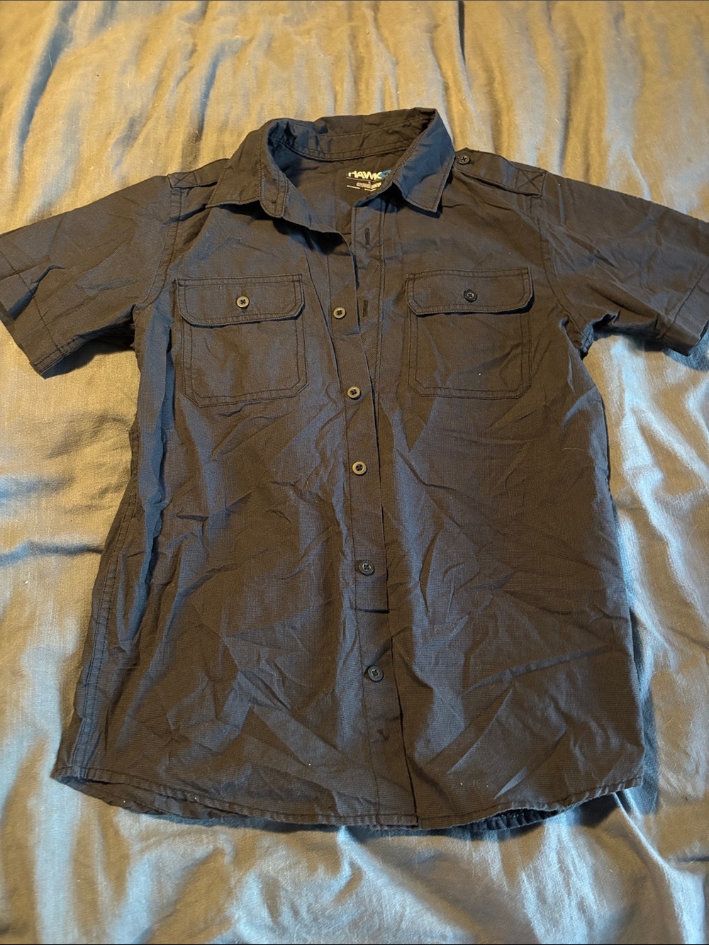 Tony Hawk Navy Short-Sleeve Button-Down Shirt